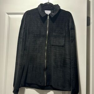 Mens velour shirt jacket